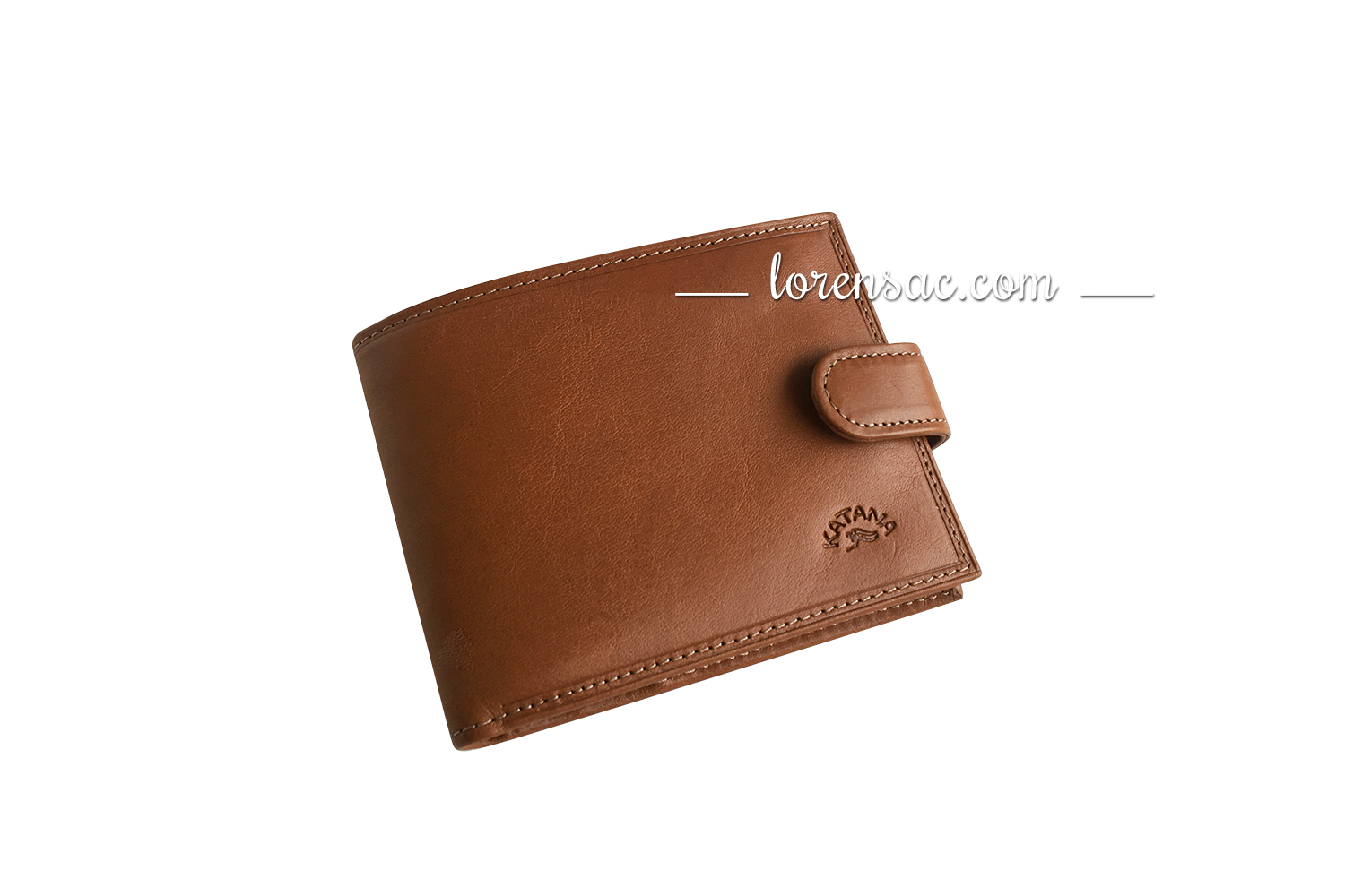 Avant du portefeuille à rabat en cuir marron clair homme femme de marque
 avant portefeuille à rabat en cuir marron clair homme femme de marque katana