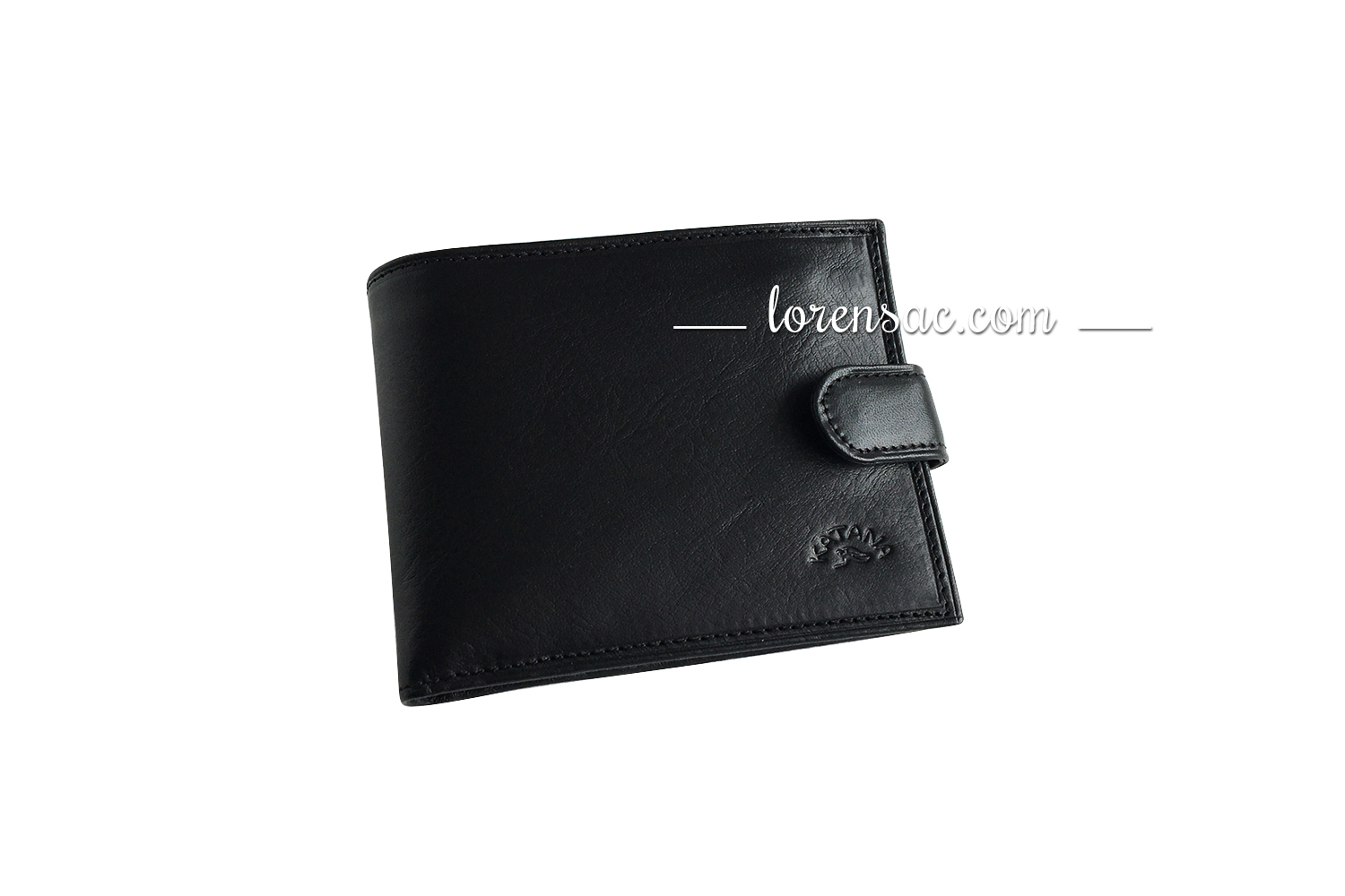 Avant du portefeuille à rabat en cuir noir homme femme de marque
 avant portefeuille à rabat en cuir noir homme femme de marque katana