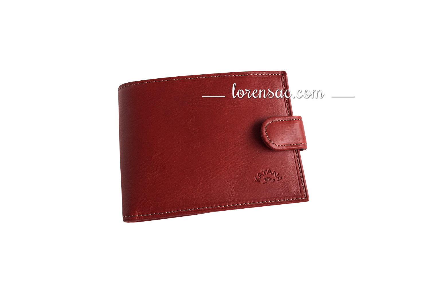 Avant du portefeuille à rabat en cuir rouge clair homme femme de marque avant portefeuille à rabat en cuir rouge homme femme de marque katana