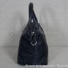 Profil du sac petit format en cuir et nylon Noir