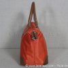 Profil du sac petit format en cuir et nylon Orange