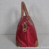 Profil du sac petit format en cuir et nylon Rouge
