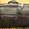 face avant sac business homme cuir avec anse et porte étiquette valise