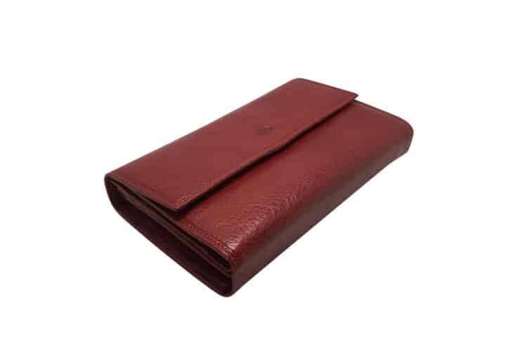 avant compagnon cuir femme porte feuille rouge