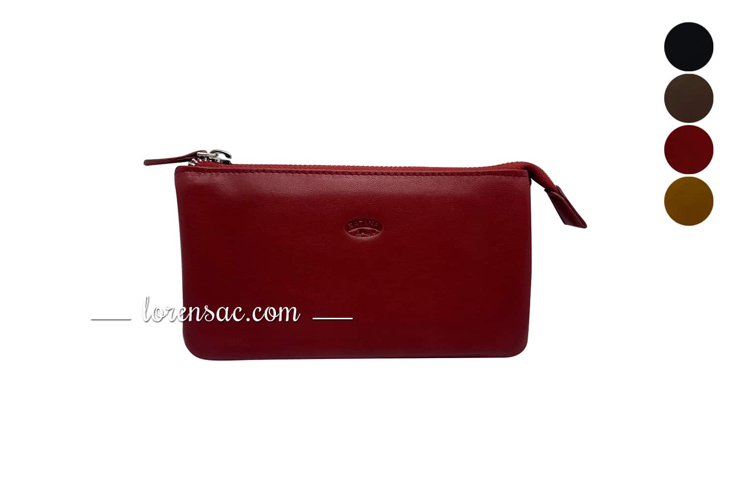 Pochette trousse femme cuir rouge noir chocolat marron