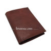 portefeuille homme en cuir et femme marron