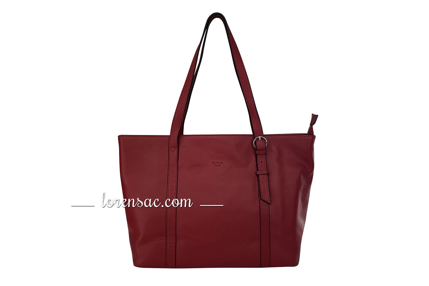 Sac shopping cuir femme rouge