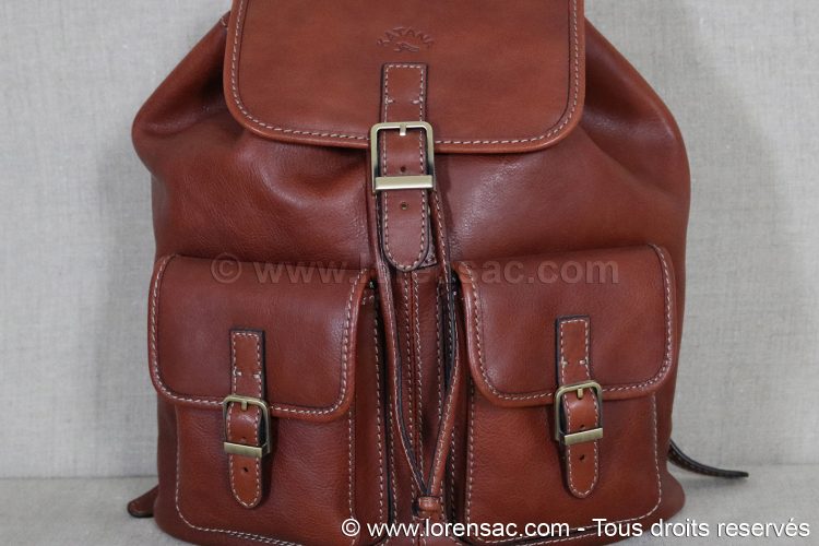 Sac à dos femme en cuir marron marque Katana Sac a dos femme cuir marron marque Katana