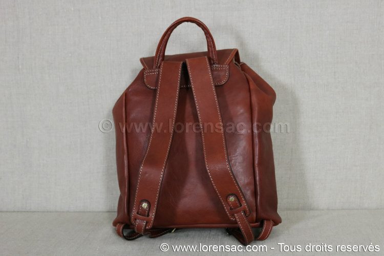 Sac à dos femme marron vintage en cuir véritable  marron Katana Sac à dos femme marron vintage en cuir véritable tendance