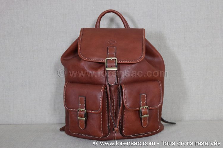 Sac à dos cuir femme tendance marron Katana