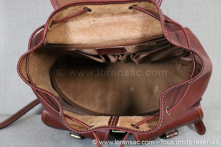 Intérieur du sac pour aller travailler femme marron en cuir Intérieur sac pour aller travailler femme marron en cuir