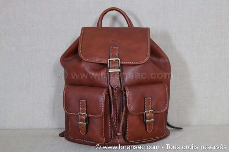 Sac à dos femme tendance de voyage en cuir marron Katana Sac à dos femme tendance de voyage en cuir marron
