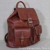 Sac à dos femme tendance en cuir Katana marron