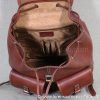 Intérieur doublé du sac à dos femme tendance en cuir marron