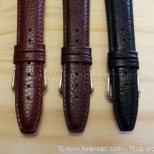 3 Bracelet montre cuir vintage marron chocolat et noir