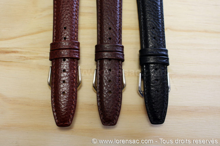 3 Bracelet montre cuir vintage marron chocolat et noir