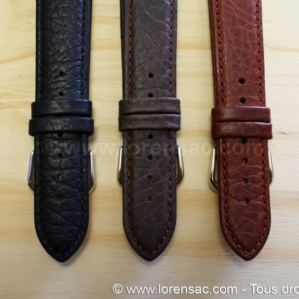 extérieur 3 Bracelets montres cuir vintage marron chocolat et noir