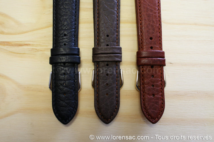 extérieur 3 Bracelets montres cuir vintage marron chocolat et noir