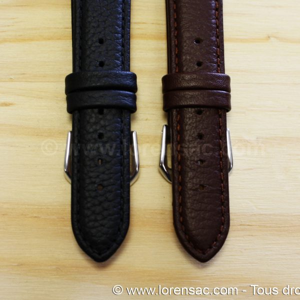 extérieur 2 Bracelets montres cuir vintage chocolat et noir