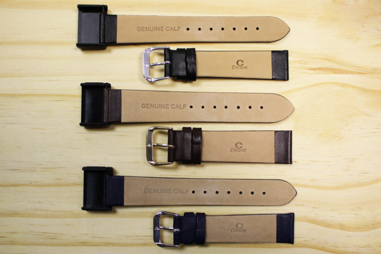 intérieur beige des bracelets de montre en cuir 18 et 20 mm Condor intérieur beige bracelets de montre en cuir 18 et 20 mm Condor