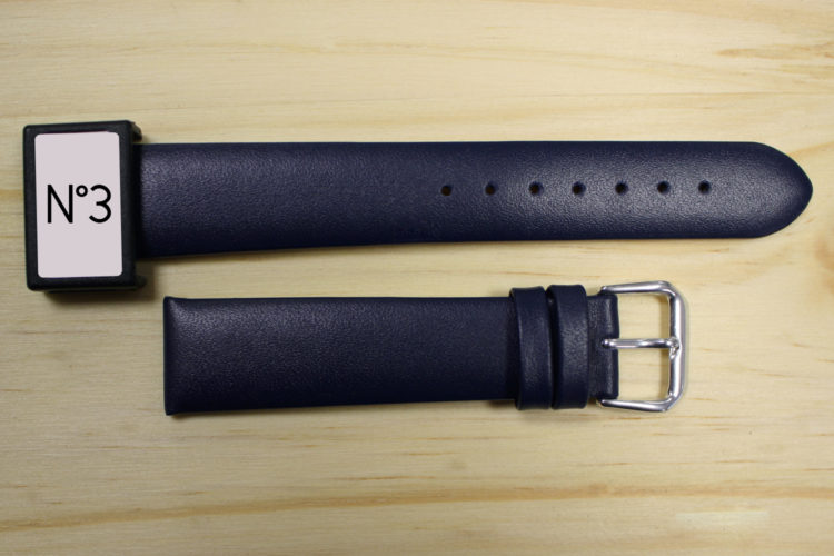Bracelets de montre bleu marine en cuir lisse N°3 Bracelets de montre bleu marine en cuir N°3