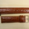 Bracelet montre vintage N°3 marron style croco cuir