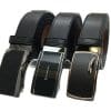 trois ceinture noire automatique Kalewensen en cuir réglable