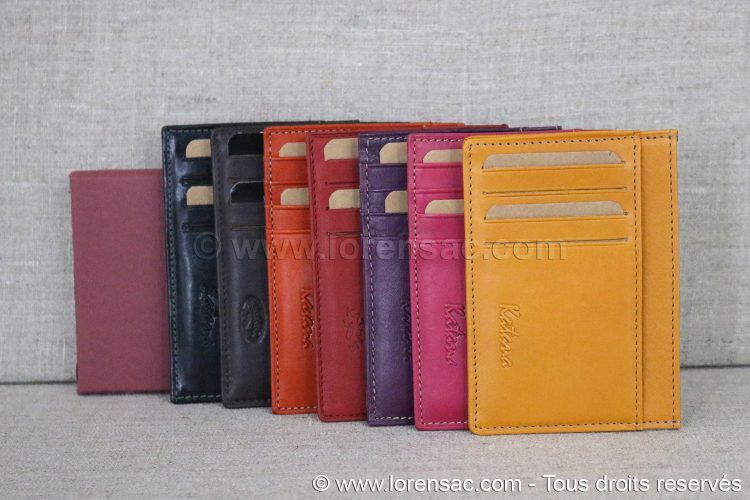 Porte carte en cuir - 7 coloris