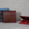 4 porte monnaie italien cuir Katana rouge marron chocolat noir et coffret