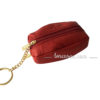 porte monnaie grain de café en cuir femme homme rouge