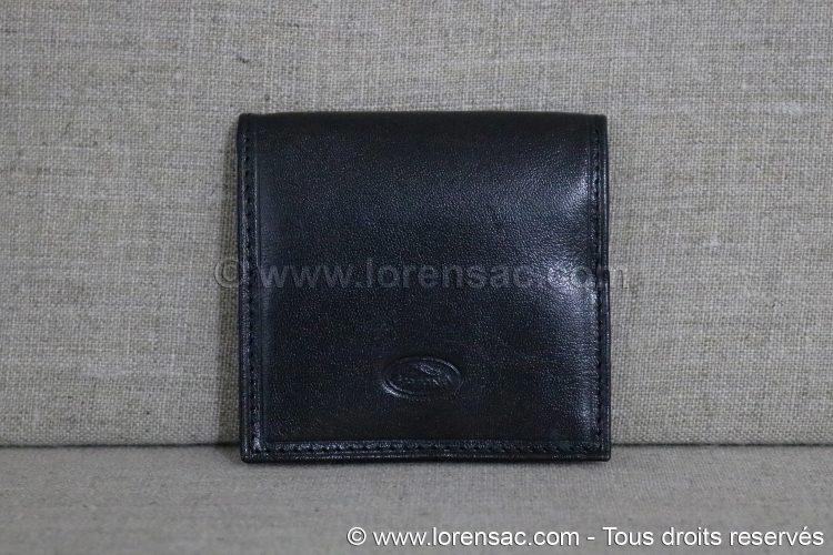 Avant du porte-monnaie en cuir véritable couleur noir
 avant porte-monnaie cuir italien noir