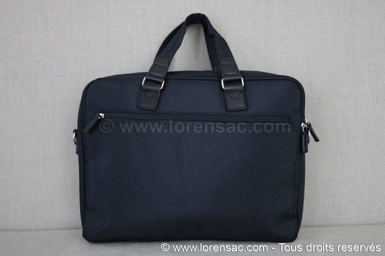poche fermeture zippée arrière pochette ordinateur 15 pouces noire  Arrière de la sacoche noire katana
