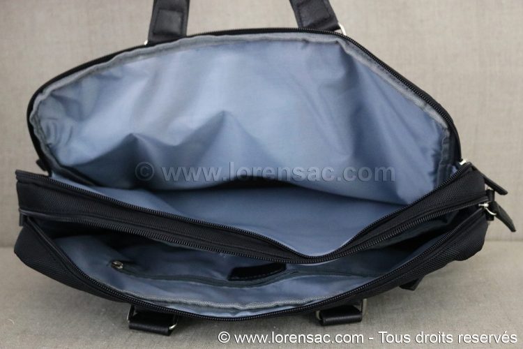 Doublure intérieure grise pochette ordinateur 15 pouces noire  Compartiment intérieur de la sacoche ordinateur noire katana