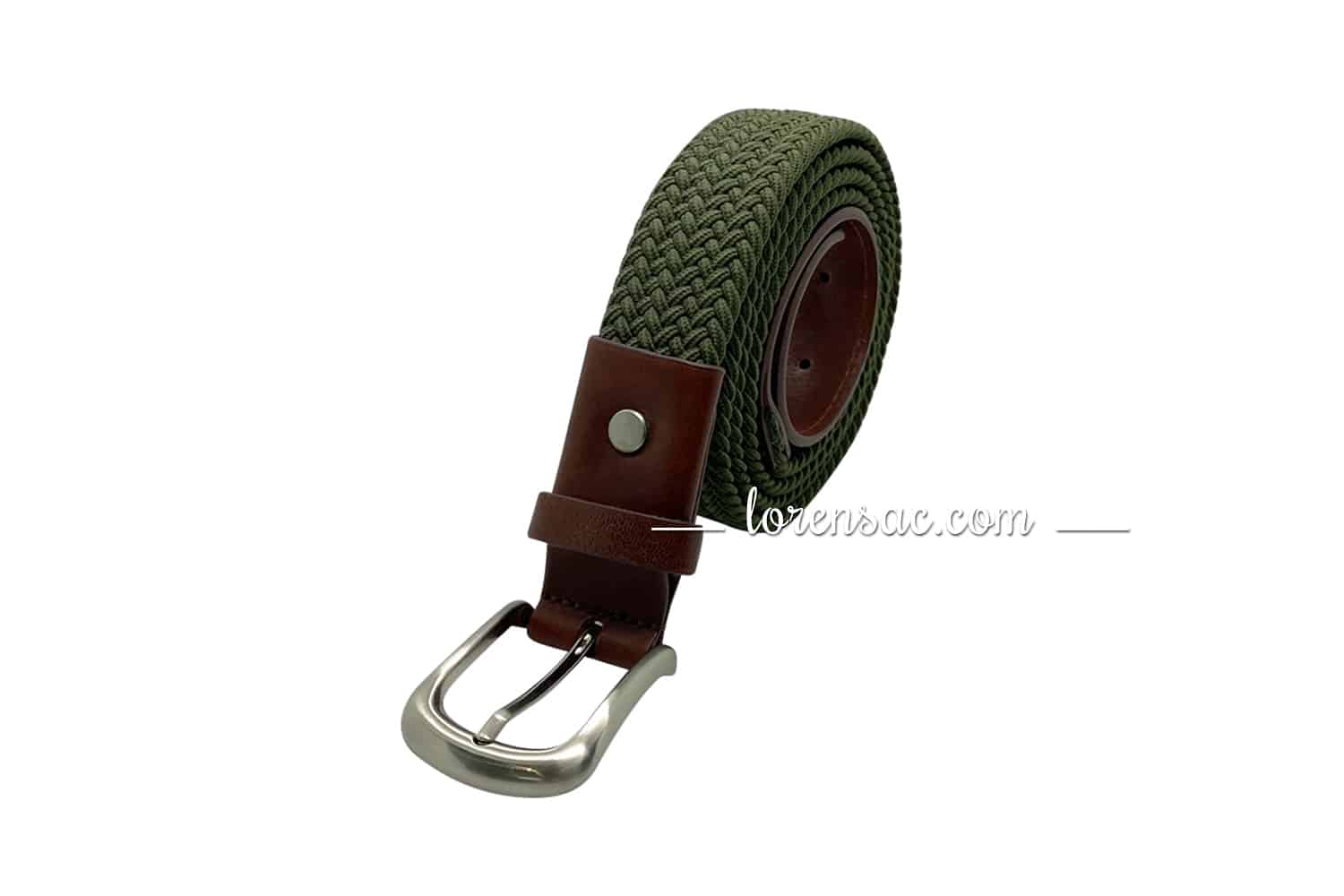 Ceinture élastique femme homme verte kaki