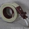 ceinture élastique tressée couleur chocolat boucle argenté