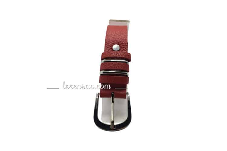 ceinture argentée femme femme cuir rouge tendance