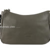 Petit sac femme bandoulière gris en cuir