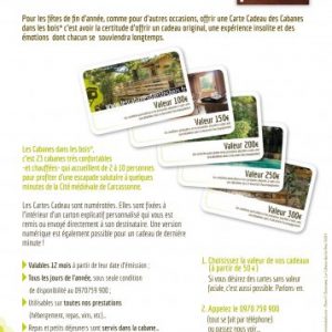 Flyer marché de Noël  cabanes dans les bois