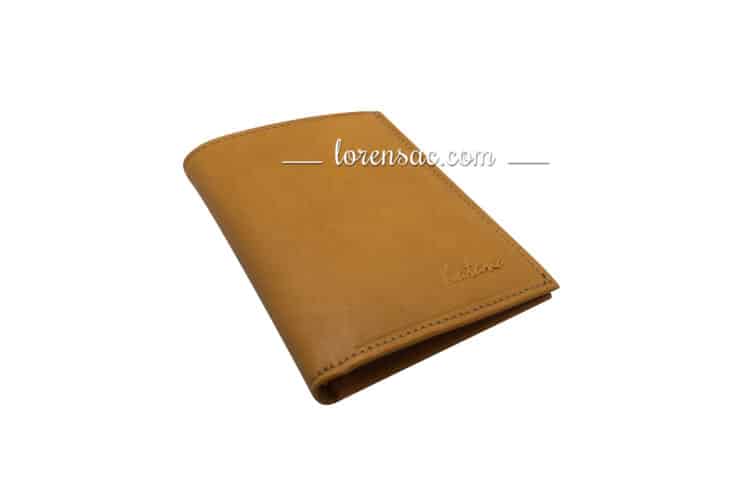 avant porte carte papier en cuir homme femme jaune