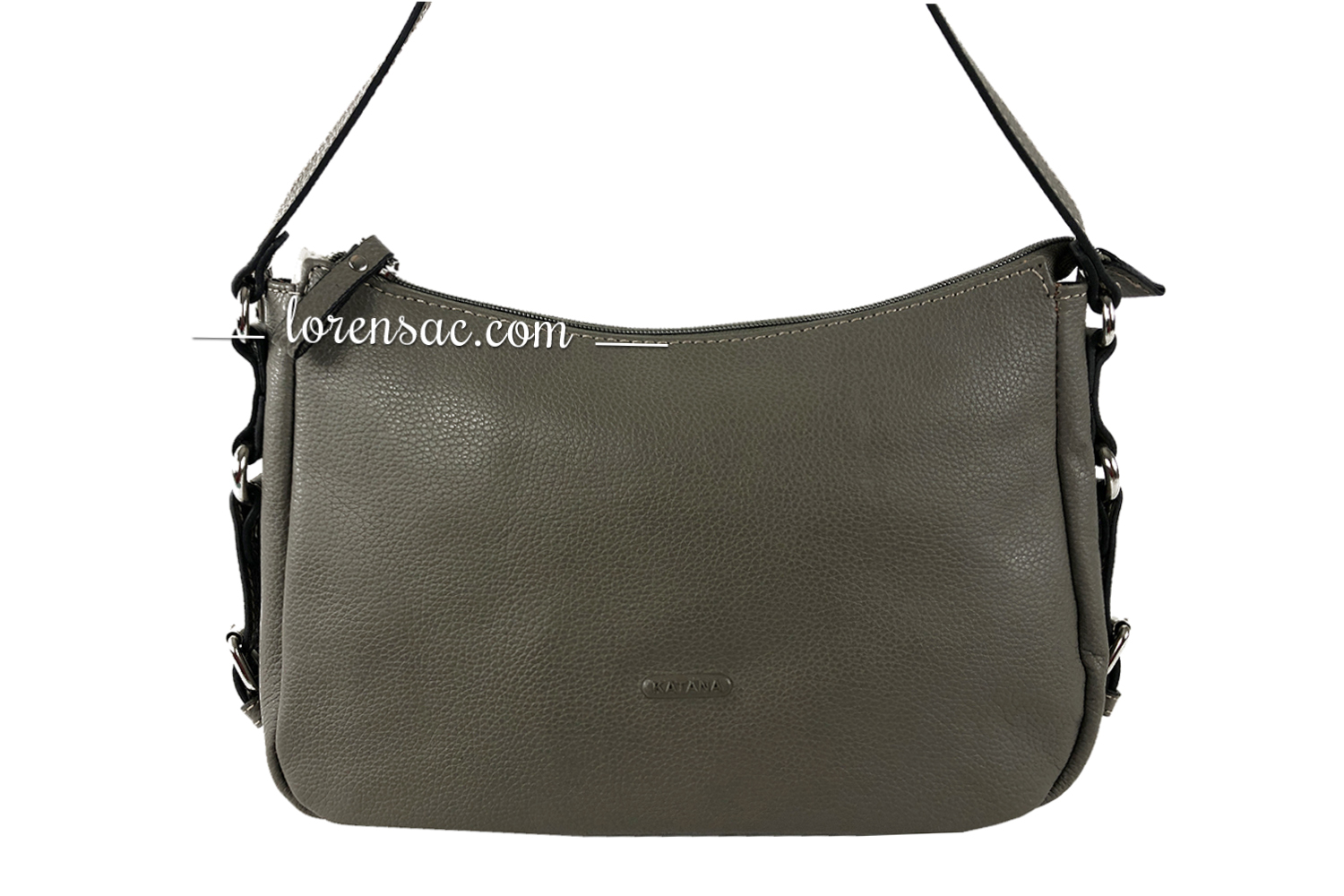 Face avant petit sac à main taupe avec bandoulière pour femme Face avant petit sac à main taupe avec bandoulière