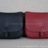 deux mini sac à main en cuir noir et rouge pour femme avec bandoulière réglable