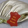 Porte monnaie rétro cuir de couleur or en cuir d'agneau véritable