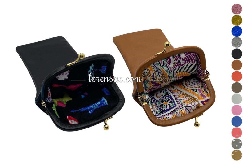 Étui lunette souple cuir noir et marron