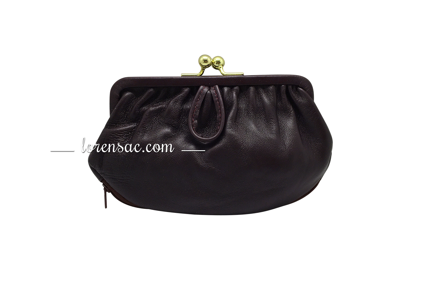Grand porte monnaie clic clac femme en cuir véritable rétro aubergine Grand porte monnaie clic clac femme cuir rétro aubergine