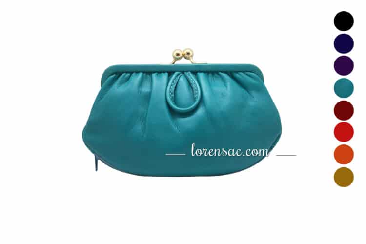 Grand porte monnaie clic clac femme cuir rétro plusieurs coloris