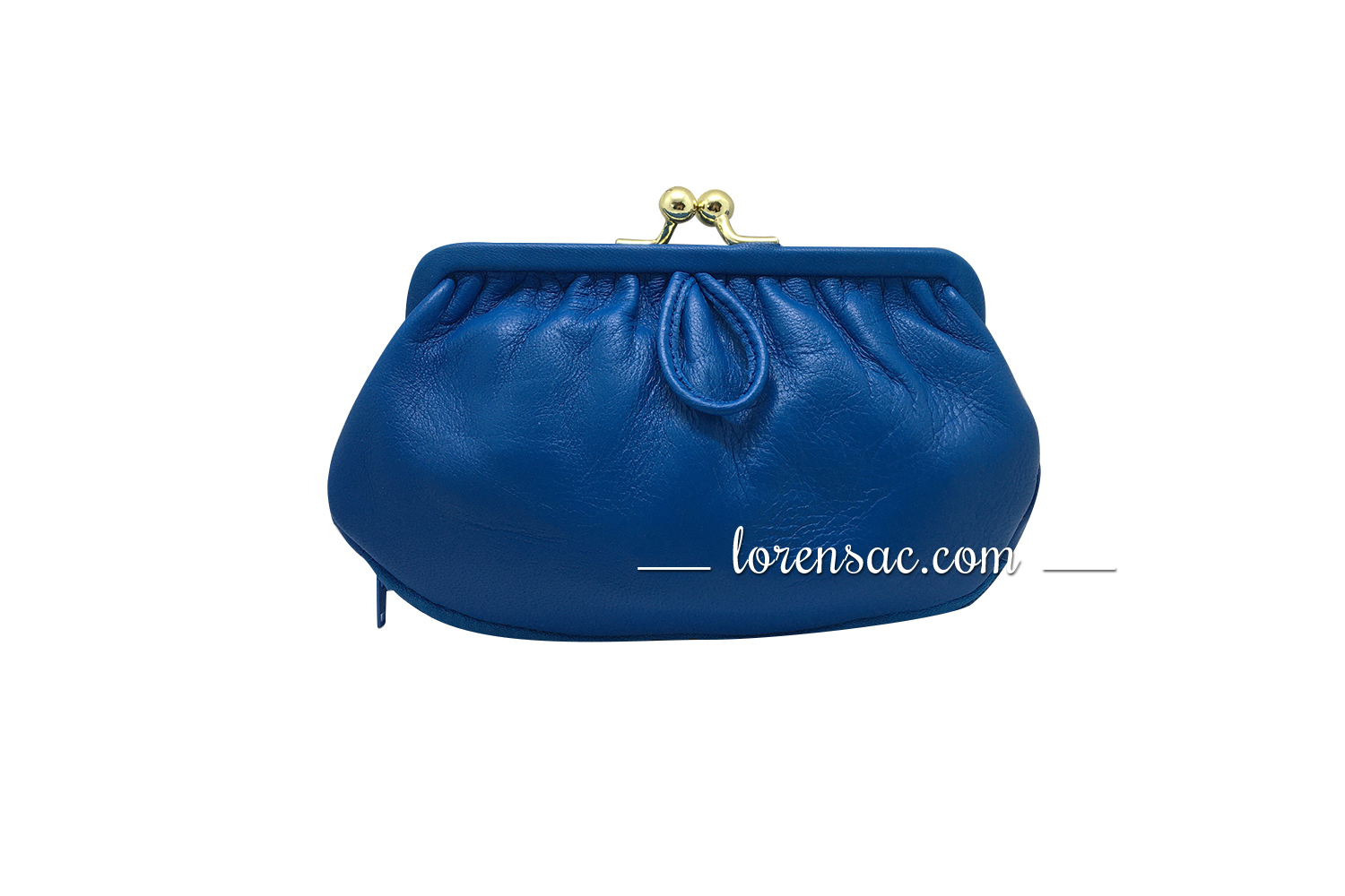 Grand porte monnaie clic clac femme en cuir véritable rétro bleu Grand porte monnaie clic clac femme cuir rétro bleu