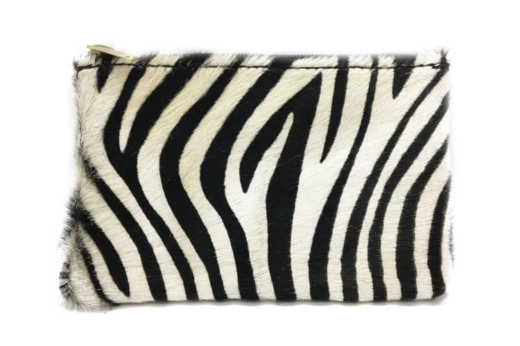 Face avant du porte-monnaie style zebre