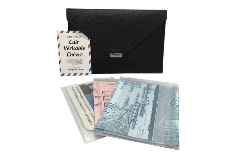 Porte papier voiture cuir femme et homme MAROQUINERIE