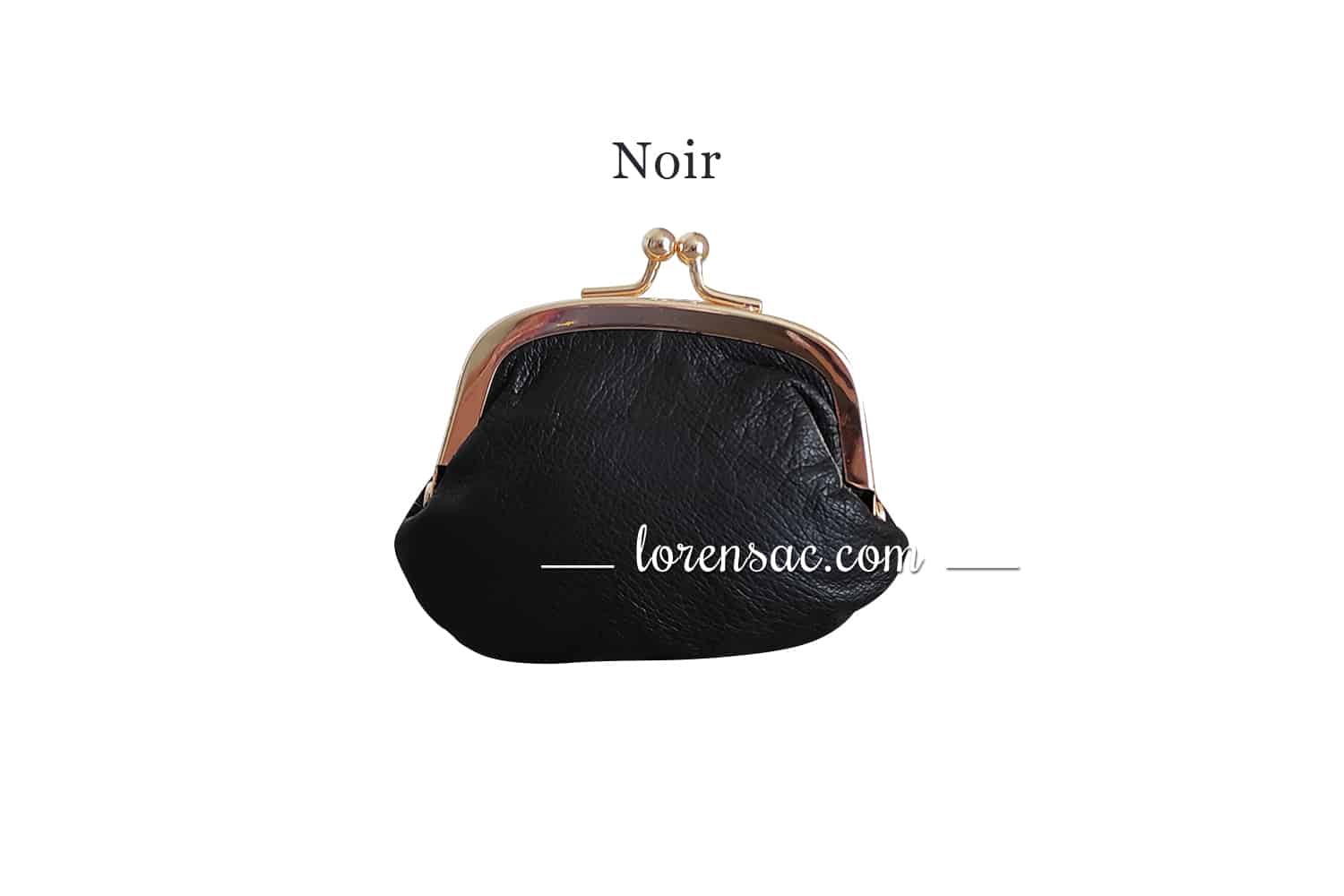 Petit porte monnaie en cuir véritable noir souple