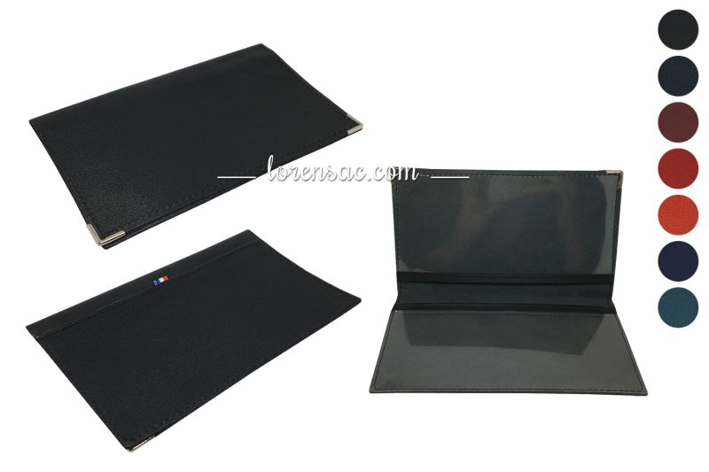 Porte chéquier horizontal femme homme cuir